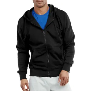 Men's Fleece Hoodie Heavyweight Cotton Full Zip with Pockets XS-3XL Sweatshirt Tops Regular Big & Tall Long Sleeve Solid Menswear Sweaters Casual Plain