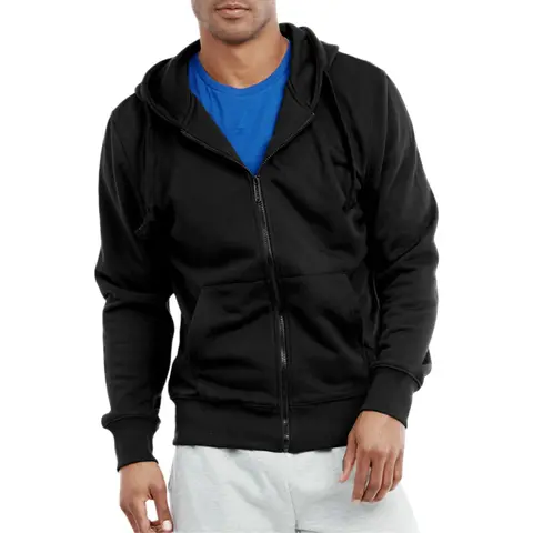 Men's Heavyweight Cotton Full-Zip Cozy Hoodie - Longsleeves, Soft, Simple, Pockets, Regular/Big & Tall Fits (XS-3XL) - Outdoor Casual Solid Menswear Sweatshirt Top