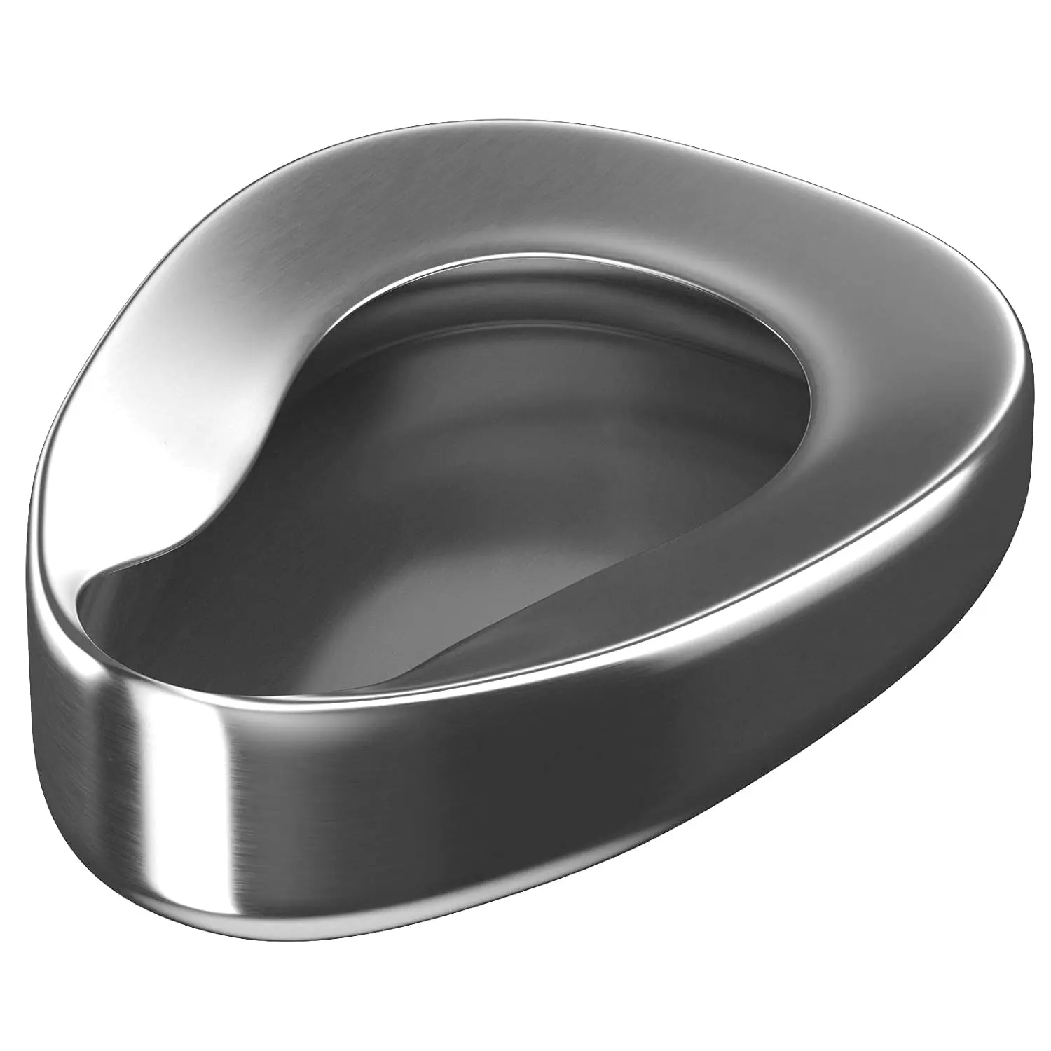 Reusable Stainless Steel Solid Core Bedpan - Smooth Finish, Firm, Contoured, Heavy-Duty Personal Care Essential for Bedbound Adults