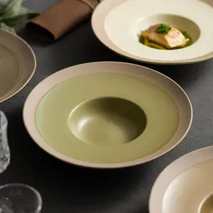 Ceramic Dinner Plate Set, 4 Counts Creative Salad Plate, Household Tableware for Home Kitchen Dining Room