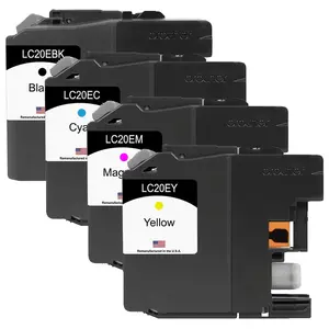 U.S. Remanufactured for Brother LC20E Black and 3 Color Combo Pack