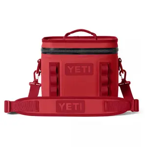 YETI Hopper Flip 8 - Rescue Red 8 Quart Soft-Sided Cooler with DryHide Shell & HydroLok Zipper for Camping & Fishing
