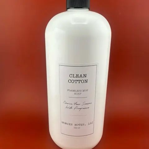 Nurses Notes LLC Clean Cotton Scented Floor Cleaner 32 oz Foamless Mop Soap for Fresh Home Cleaning