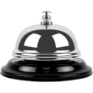 Bell for Desk – Loud & Clear Call Bell & Service Bell with Matte Anti-Rust Steel, Small 3.35" Footprint, Durable Design for Restaurants,Schools, Reception, and Hotel Use