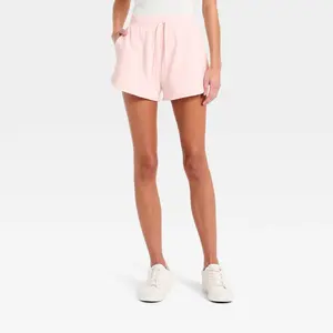 Women's Active Comfort French Terry High-Rise Shorts 2.5" - All In Motion Light Pink XS