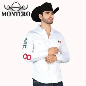 Montero WESTERN LONG Sleeve Shirt Snao Button MEXICO Embroidery MT0459 FOR MAN Unique Design & Cultural Flair