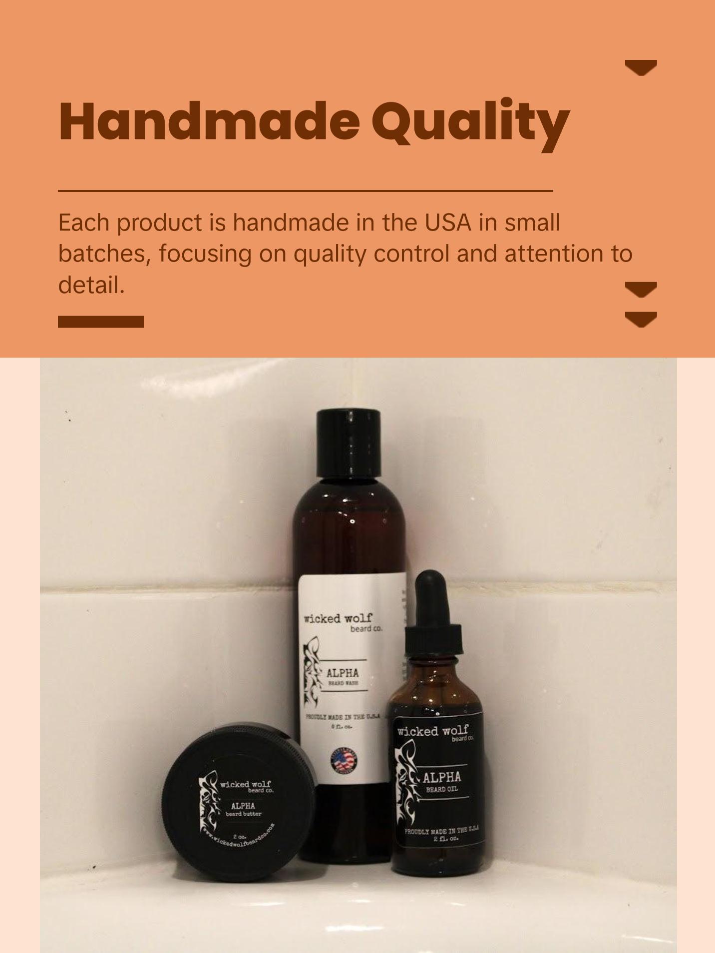 Wicked Wolf Beard Co. Wolf Pack - All natural Beard care set - three delicious scents