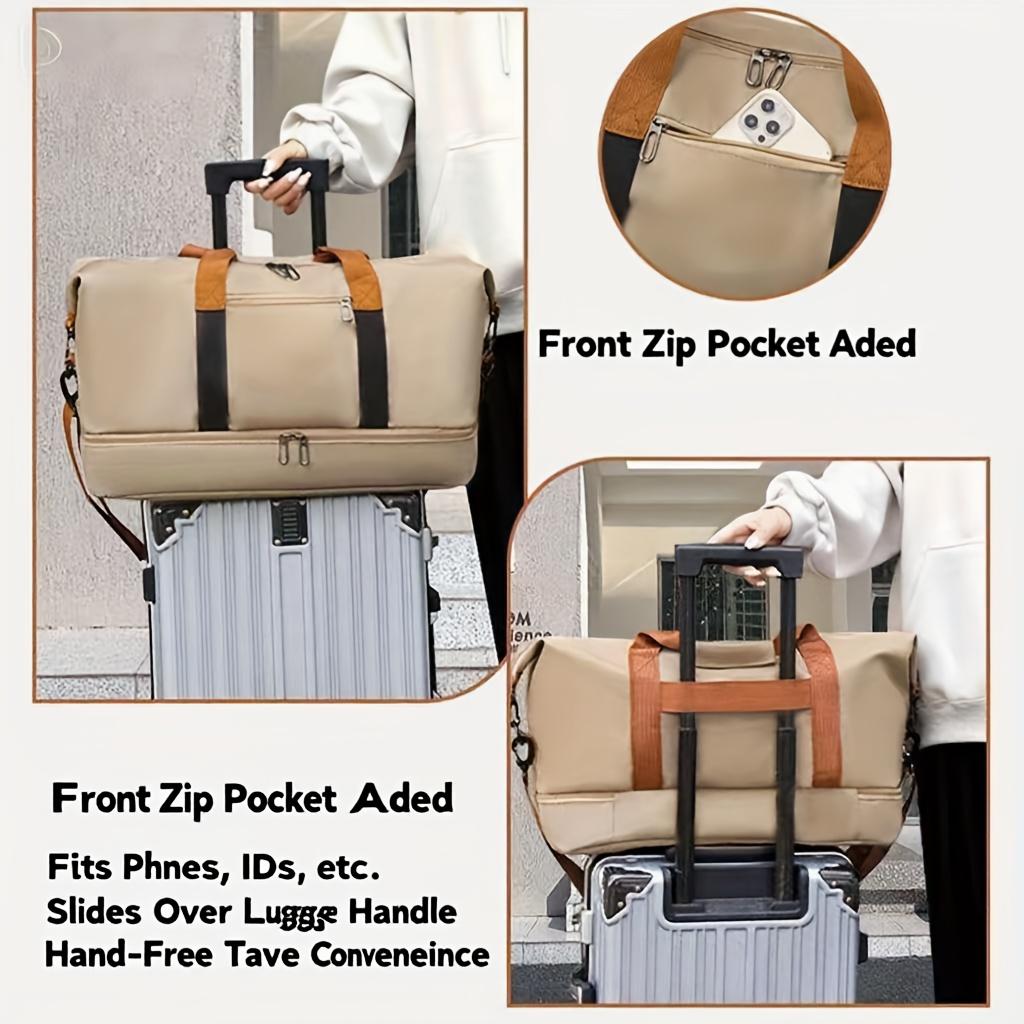 Deep Green Dry Wet Separation Fitness Bag! Lightweight & Large Capacity Travel Storage Luggage Bag Perfect for Short Trips, Business, Travel & Daily Use. Versatile Casual Shoulder Crossbody Handbag for Easy Carry