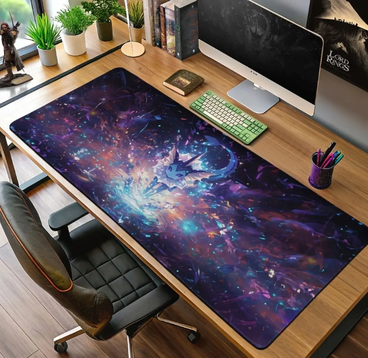 Vaporeon Splash Prism Mouse Pad, Gaming Desk Mat