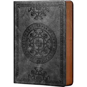Lined Journal for Men Soft Cover Notebook Leather Journals for Writing, 180 Lay Flat  Mens Journal Personal Diary, 5.7'' X 8.3'', Black