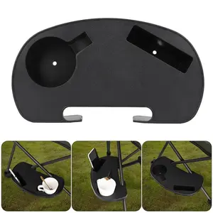 Camping Must-Have! Universal Foldable Chair Side Tray, Spill-Proof Cup Holder, Portable Drink Stand, Essential Outdoor Accessory, Camping Accessories
