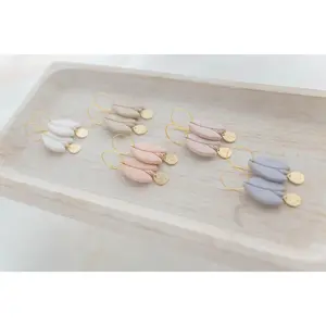 Clay earring | Tulip Hoops | Garden Collection