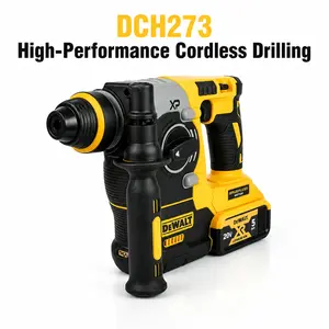 DEWALT DCH273 18V XR 20V MAX Brushless SDS-Plus Rotary Tool, 2.1J High-Efficiency Impact Energy, 2-Mode for Concrete Drilling & Light Chiseling, SHOCKS Anti-Vibration System, Dust Extraction