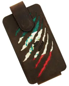 Cody James Men's Scratch Mexican Flag Cell Phone Holder Clip-On Case - Cjaho22wt7
