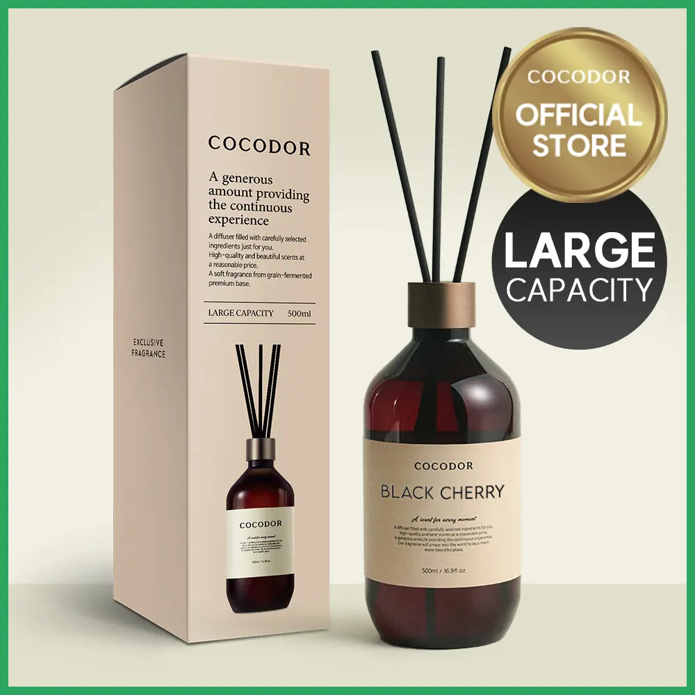 COCODOR Premium Reed Diffuser Set / 16.9 oz / 2 Pack / Home Fragrance Diffuser, Oil Scent Diffuser for Bathroom Shelf Décor