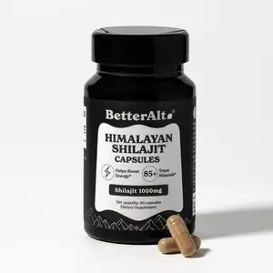 Shilajit Capsules | Himalayan Superfood | Lab-Tested for Purity | Helps Improve Energy & Stamina | 1-Month Dietary Supplement