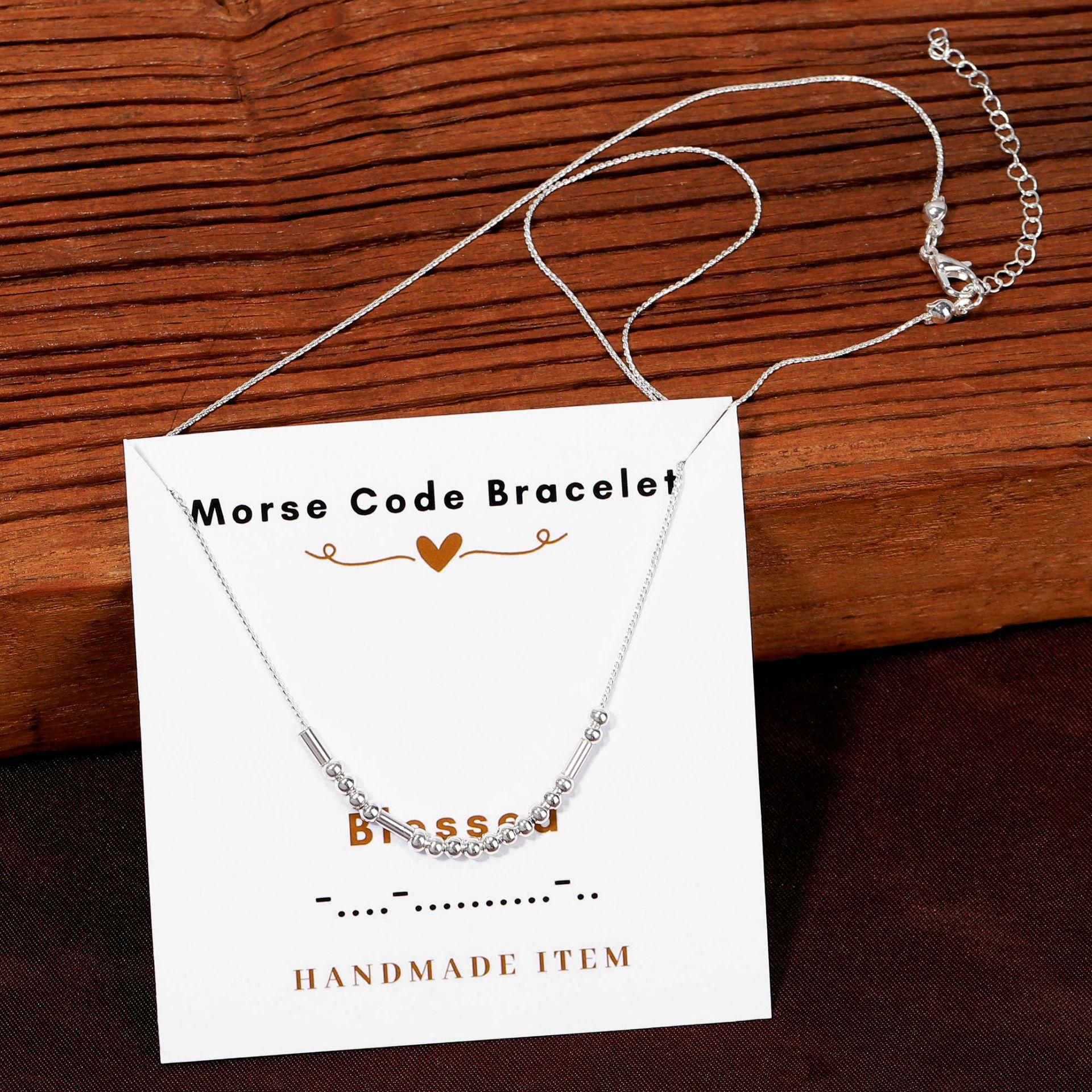 Morse code necklace alphanumeric couple personalized collarbone chain necklace