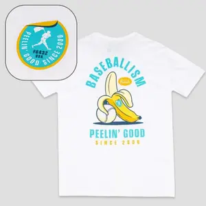 2 Sided Youth T-Shirt Banana Baseball Graphic Tee, Funny Peelin Good Baseball Shirt, Baseball Fan Game Day Outfit..
