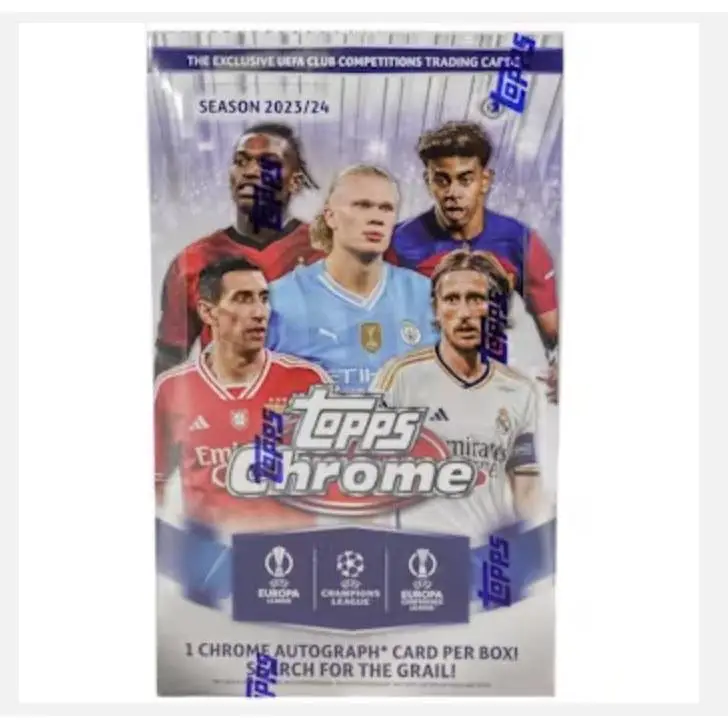 2023-24 Topps Chrome Soccer UEFA Club Competition Hobby Trading Cards