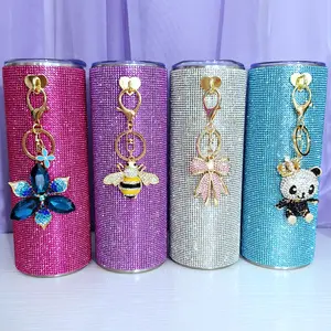 Glitzy Drop Sipping Tumbler With Glitzy Drop Charm -20oz - Includes Lid, Straw, Cleaning Pack and Charm