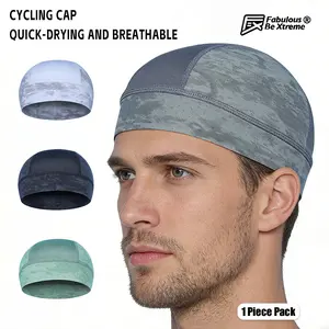 Unisex Skull Cap for All Seasons, Outdoor Sun Protection Quick-Dry Headband, Solid Color Printed Elastic Cold Hat, Fitness Running Beanie, No Brim Hat