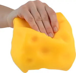 JUMBO Cheese Stress Ball, Collectible Fidget Toy for Stress Relief