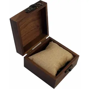Walnut Wood Box for Crafts, Jewelry Box and watch box Wooden Keepsake Box Gift (Walnut)