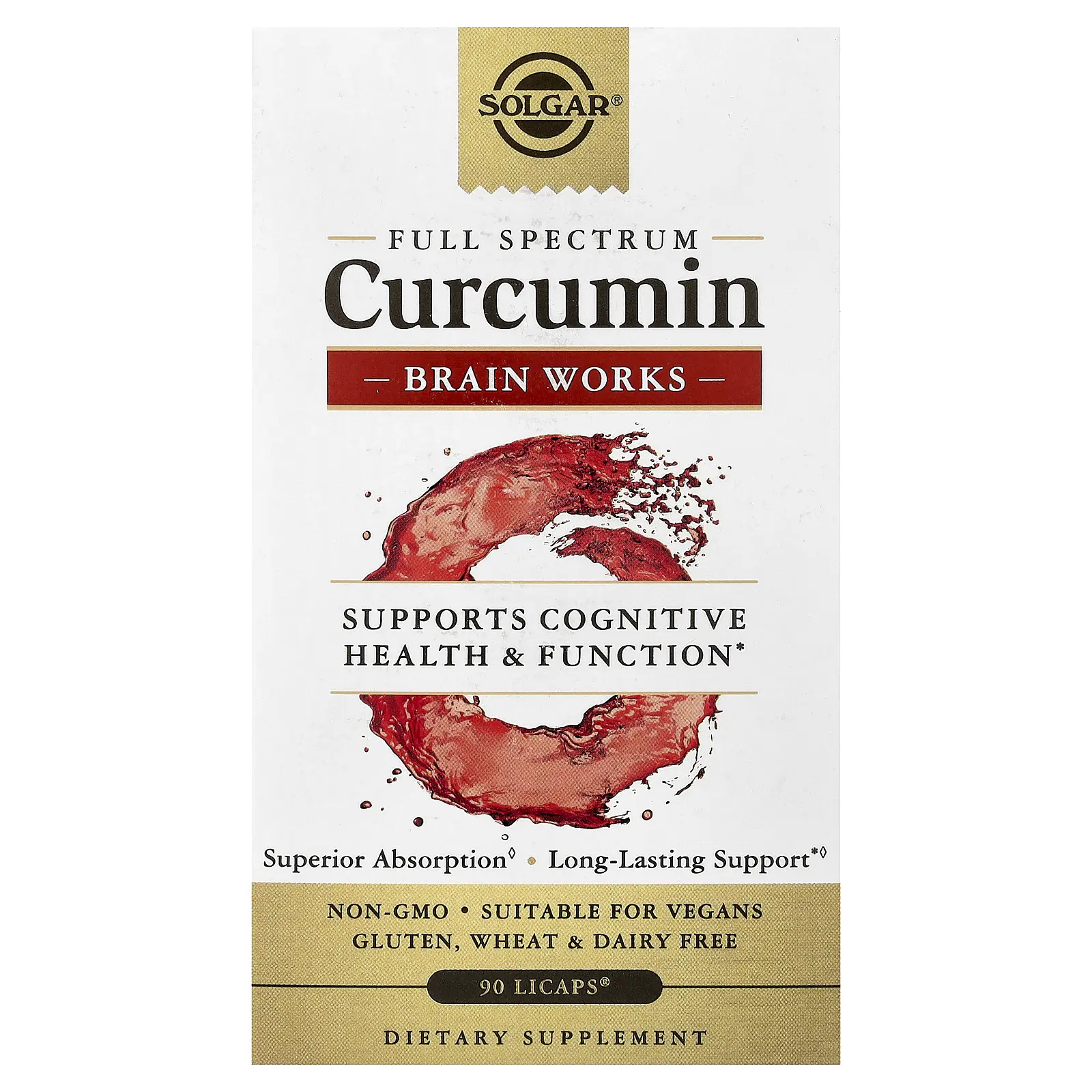 Solgar Full Spectrum Curcumin, Brain Works, 90 Licaps®