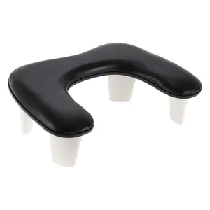 VOCOSTE Arm Rest for Nails Tech, U Shaped Nail Arm Rest, Manicure Hand Rest with Detachable Brackets, Hand Rest for Nails Tech with Non-slip Pads, Arm Rest Pillow, Black