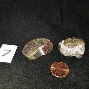 Dragon Bloodstone Jasper Tumbled Polished Stones 50gram PAIR Courage Strength (DRBL7)