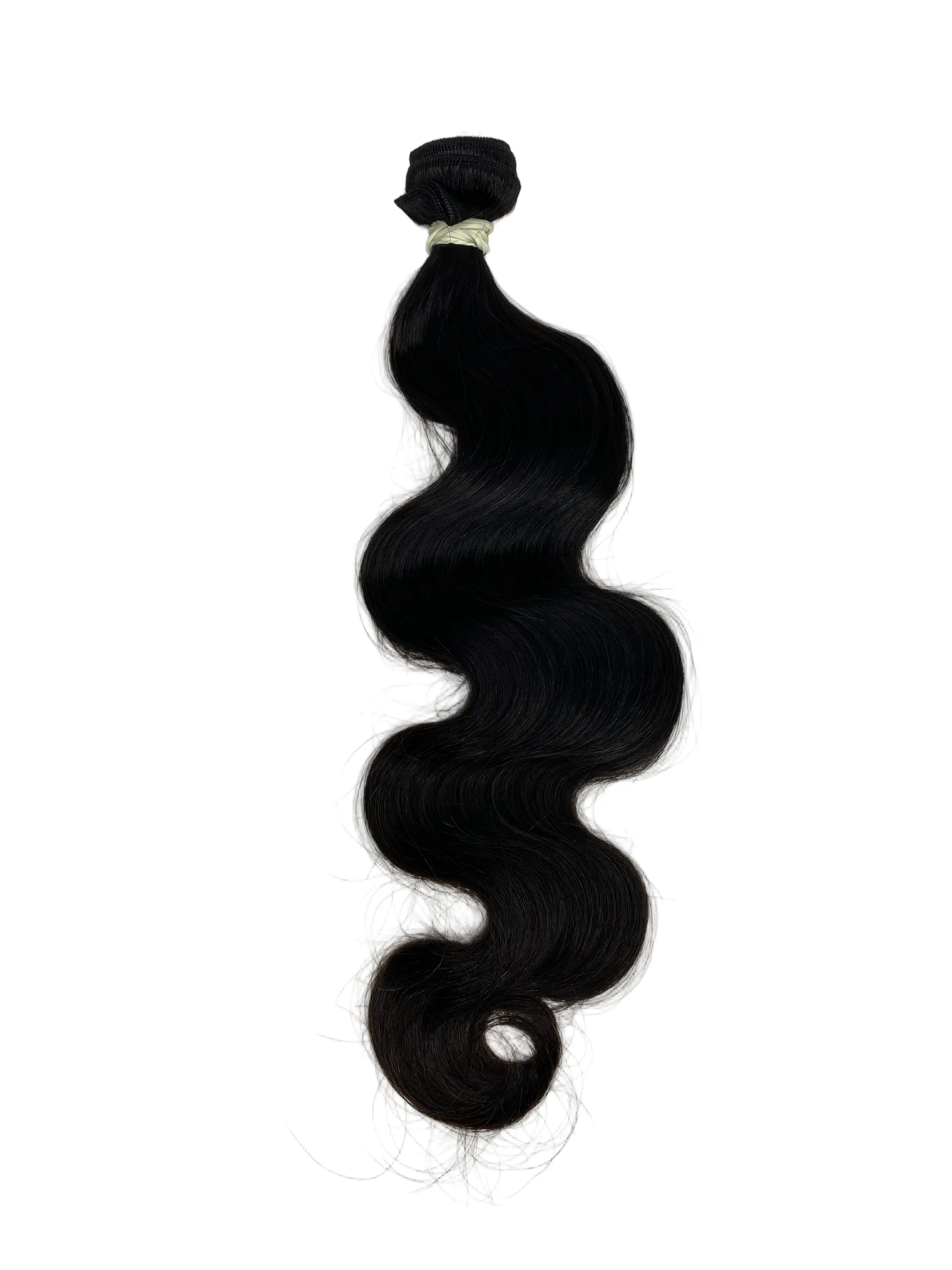 eHair Outlet 10A Cambodian Body Wave Human Hair Textured Bundles - 100% Raw Virgin, Full Cuticle Intact, Natural Look, High-Quality Finish, 95g, 12"-32" Multi-Size Lengths