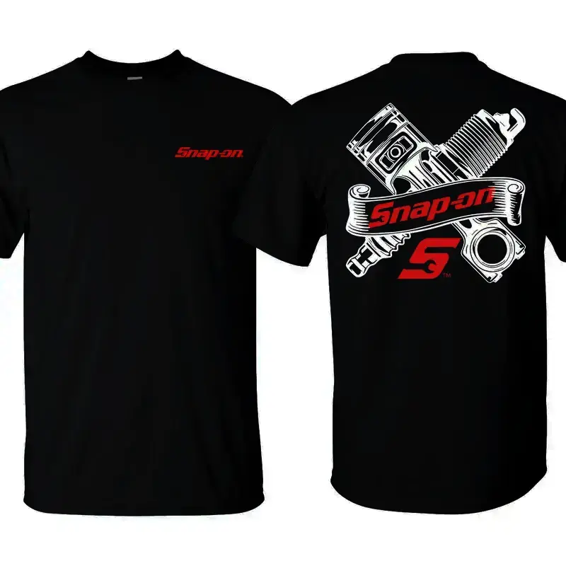 Men's Mechanic's Streetwear Short-Sleeve T-Shirt Top, Eye-Catching Engine Parts Print, Casual Daily Commuting Outfit Choice
