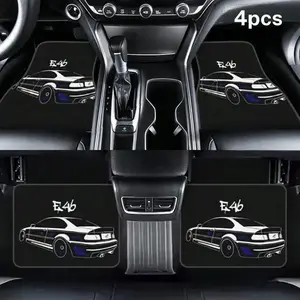 Sports Style Car Floor Mats, Bmw E46 Pattern, Soft Polyester Universal Fit for Sedans Suv Trucks, Halloween Christmas Thanksgiving Gifts, Truck Accessories