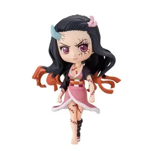 Anime 15cm Demon Slayer Figure Nezuko Tanjirou Zenitsu Inosuke Kyoujurou Giyuu Kawaii Qposket PVC Model Toys children Gift