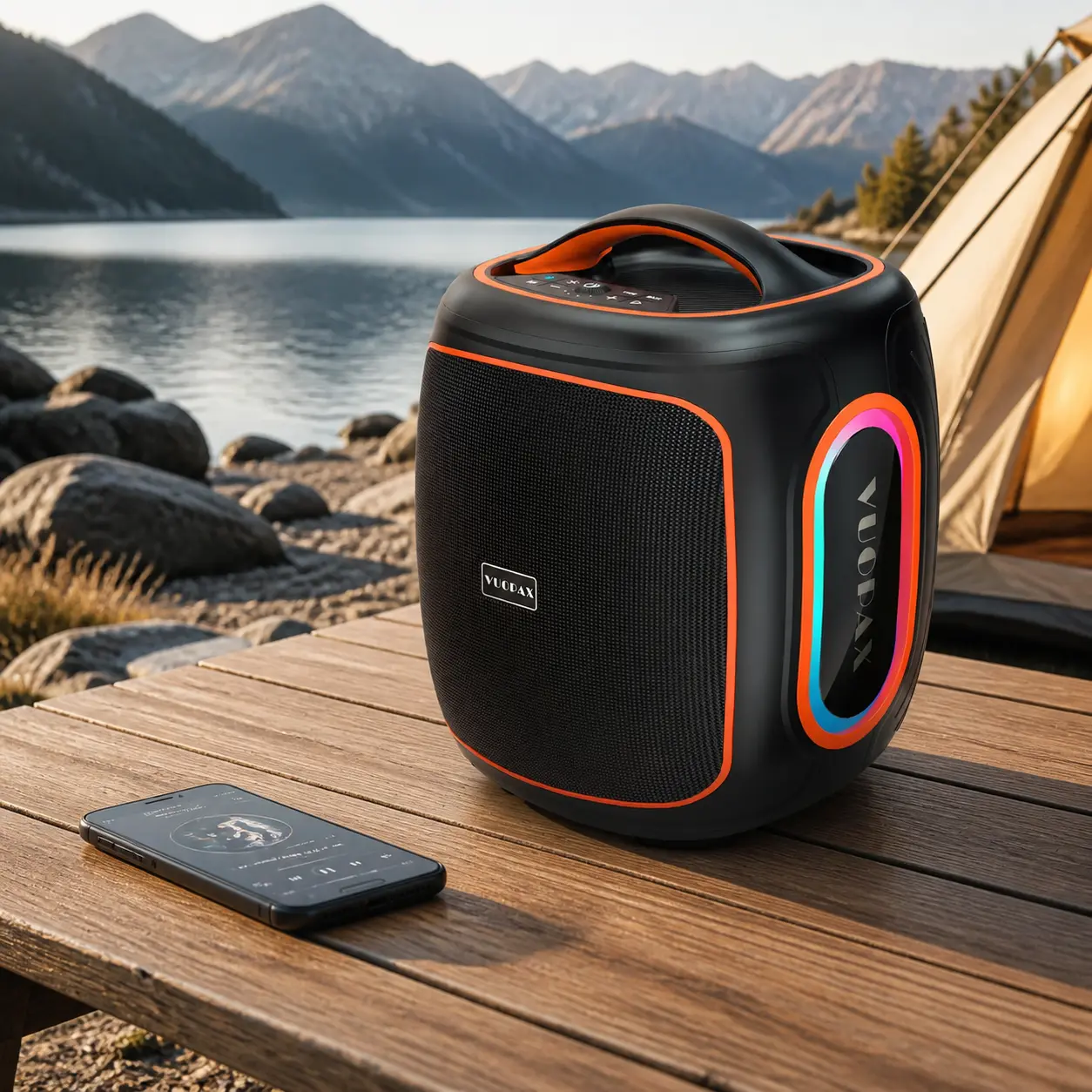 Portable Bluetooth Party Speaker - 200W Peak Powerful Wireless Stereo Audio Speaker with Deep Bass for Indoor, Outdoor Use, Portable Audio Speaker, Powerful Wireless Speaker