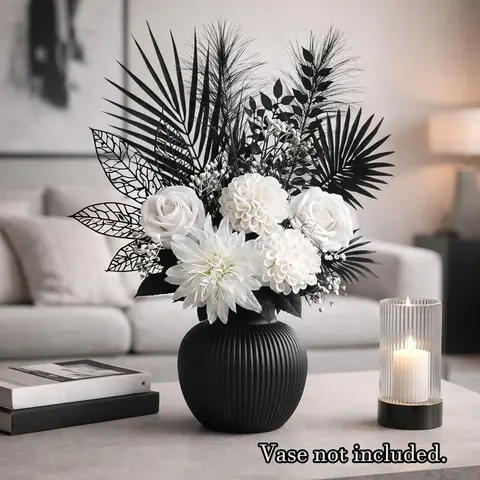 Modern Minimalist Fake Flower Arrangement Set, Artificial Fake Flowers, Artificial Flower Decorations, & Design, No Maintenance Required, Perfect for Living Room Decor