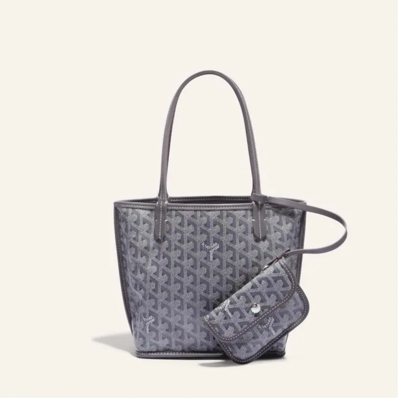 Pre-owned Goyard Grey Mini Size Reversible Tote Shoulder Bag Luxury Daily Handbag 2605120