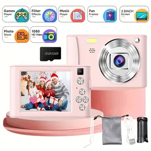 Digital Camera FHD 1080P Children's Camera 44MP PointingShooting Digital Camera with  Card 8X Zoom SmallCompact Camera for sony rx100 Camera Case shoot digital camera with games year  digicam kamera affordable  camera