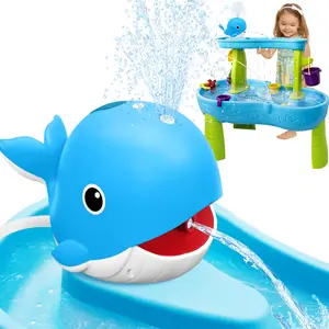 Rechargeable Battery Water Table Pump (Only Pump, Blue-Purple, No Water Table) with Sprinkler, 3.5hrs Non-Stop Use, Summer Outdoor Toy Accessory for 1-3 Years Kids Toddlers, Gifts for Christmas Easter