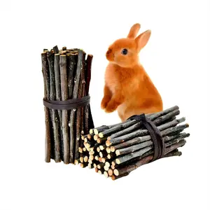 200g Apple Sticks for Bunny Chinchillas,Small Animals Wood Chew Sticks,Wood Chew Toys for Rabbits Guinea Pig Hamster Gerbil Bunny(Thin7oz)