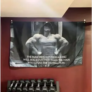 3x5 Ft Sam-Sulek Motivational Gym Wall Banner Tapestry, Artistic Home Decor, Room Decoration for Workout Lifting, Home Supplies