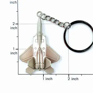 Lockheed Martin F-22 Raptor Airplane Fighter Keychain Premium Metal F-22 Keychain for Valentine's Day Anniversary or Just Because Gift
