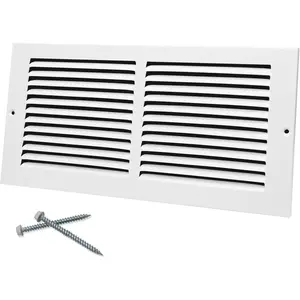 14"W x 6"H [Duct Opening Size] Steel Return Air Grille, Air Return Vent Cover for Ceiling and Sidewall - HVAC Air Vent Covers - [Outer Dimensions: 15.75"W x 7.75"H] outdoorfun