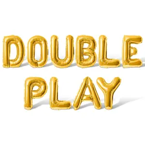 Letter Balloons - DOUBLE PLAY 16" Inch Alphabet Letters Foil Mylar Balloon 2nd Birthday Party Banner