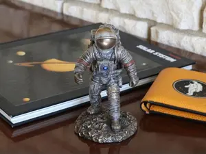 Standing Astronaut, Bronze Astronaut, Handmade Astronaut Figurine, Astronaut Home Decor, Astronaut Office Decor, Space Astronaut