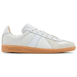 Adidas BW Army Unisex German Army Trainer (GAT) - Cloud White Gum Sole Leather Low-Top Designer-Style Contemporary Casual Trainers, Athletic Training Closed Round Toe Footwear, Designer-Style Casual Trainers
