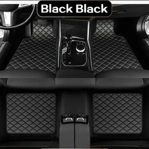 4pcs Automotive Floor Mats PU Leather, Universal Fit for All Cars, Durable & Easy to Clean, Perfect for Daily Use