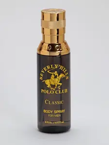 Beverly Hills Polo Club | Classic Natural Body Spray for Men – 200ml – Bold Masculine Fragrance with Natural Essential Oils – Long-Lasting All-Day Freshness | Ideal for Everyday Use, Gym, or On-the-Go Confidence