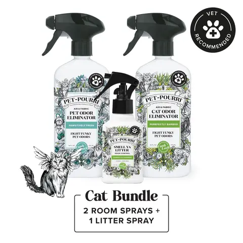 [Pet~Pourri] Ultimate Cat Odor Eliminator Kit (2 Room Sprays + 1 Litter Box Freshener)