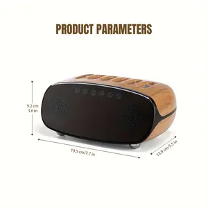 Dynamic Lighted Display Speaker Humidifier - High Mist, LED Display, Alarm Clock, Remote Control - Cozy Holiday Atmosphere Enhancer, Lighted Display Speakers